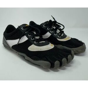 Vibram 5 Fingers Speed Black White Running Shoes Mens 45/11 Minimalist Barefoot